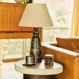 Sienna - Dark Emperador Conical Shade Table Lamp - thumbnail 2