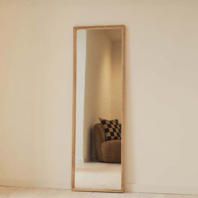 Arden - Light Wood Full Length Wooden Mirror 140cm x 45cm - image 1