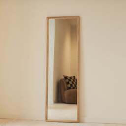 Arden - Light Wood Full Length Wooden Mirror 140cm x 45cm - thumbnail 1