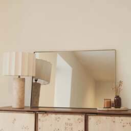 Theo - Gold Rectangular Metal Wall Mirror 90cm x 60cm - thumbnail 3