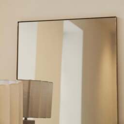 Theo - Gold Rectangular Metal Wall Mirror 90cm x 60cm - thumbnail 4