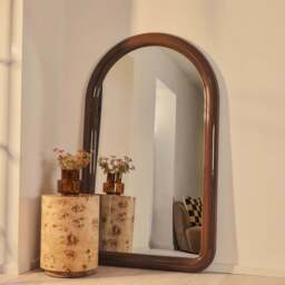 Obsidian - Full Length Arched Chocolate Gloss Extra Large Mirror 200cm x 120cm - thumbnail 2