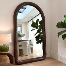 Obsidian - Full Length Arched Chocolate Gloss Extra Large Mirror 200cm x 120cm - thumbnail 1