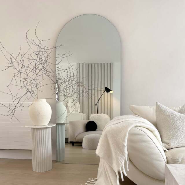 Edge - Large Frameless Arched Full Length Mirror 179cm x 80cm - image 1