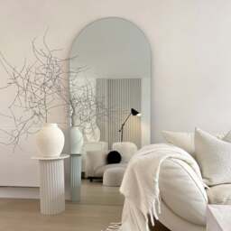 Edge - Large Frameless Arched Full Length Mirror 179cm x 80cm - thumbnail 1