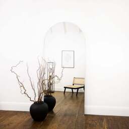Edge - Large Frameless Arched Full Length Mirror 179cm x 80cm - thumbnail 4