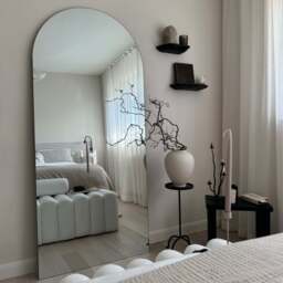 Edge - Large Frameless Arched Full Length Mirror 179cm x 80cm - thumbnail 2