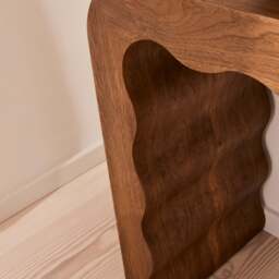 Serafina- Dark Wood Wavy Arched Premium Console Table - thumbnail 5
