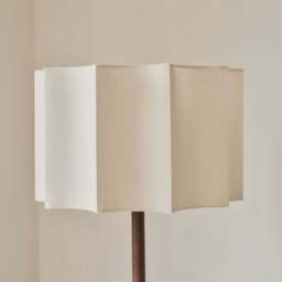 Esme - Dark Wood Inverted Scallop Shade Floor Lamp - thumbnail 5