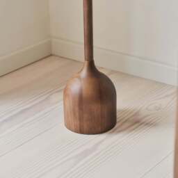 Esme - Dark Wood Inverted Scallop Shade Floor Lamp - thumbnail 4