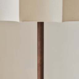 Esme - Dark Wood Inverted Scallop Shade Floor Lamp - thumbnail 6