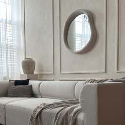 Wabi-Sabi - Concrete Irregular Wall Mirror 80cm x 72cm - thumbnail 3