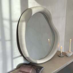 Wabi-Sabi - Concrete Irregular Wall Mirror 80cm x 72cm - thumbnail 2