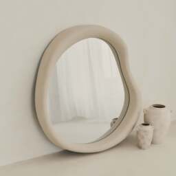Wabi-Sabi - Concrete Irregular Wall Mirror 80cm x 72cm - thumbnail 4