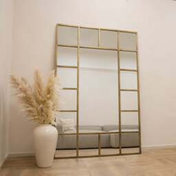 Camden - Gold Industrial Full Length Metal Window Mirror 179cm x 119cm - thumbnail 5