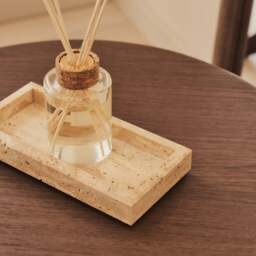 Travara - Cream Travertine Rectangular Decorative Tray - thumbnail 2