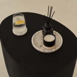 Travara - White Marble Round Decorative Tray - thumbnail 5