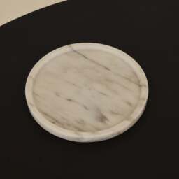 Travara - White Marble Round Decorative Tray