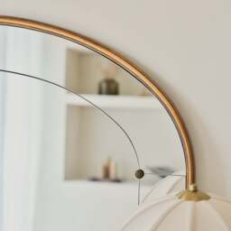 Venosa - Gold Arched Metal Overmantle Mirror 100cm x 80cm - thumbnail 3