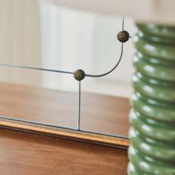Venosa - Gold Arched Metal Overmantle Mirror 100cm x 80cm - thumbnail 4