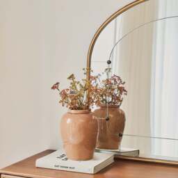 Venosa - Gold Arched Metal Overmantle Mirror 100cm x 80cm - thumbnail 5