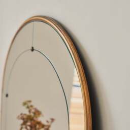 Venosa - Gold Arched Metal Overmantle Mirror 100cm x 80cm - thumbnail 6