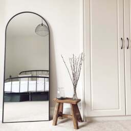 Liberty - Full Length Black Large Arched Metal Mirror 160cm x 60cm - thumbnail 5