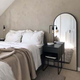 Liberty - Full Length Black Large Arched Metal Mirror 160cm x 60cm - thumbnail 2