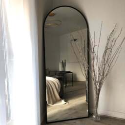 Liberty - Full Length Black Large Arched Metal Mirror 160cm x 60cm