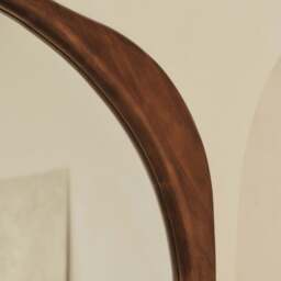 Arcurva - Extra Large Full Length Dark Wood Irregular Mirror 190cm x 120cm - thumbnail 5