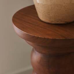 Cassia - Dark Wood Retro Side Table - thumbnail 3