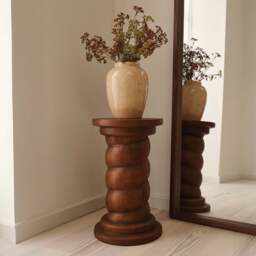Cassia - Dark Wood Retro Side Table - thumbnail 4