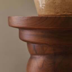 Cassia - Dark Wood Retro Side Table - thumbnail 2