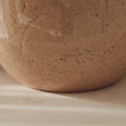 Cyra - Large Beige Gloss Ceramic Vase - thumbnail 4