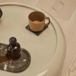 Compton - High Gloss Ivory Round Coffee Table - thumbnail 5