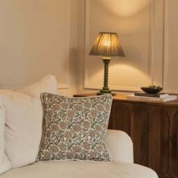 Erisha - Teal Printed Fabric Cushion