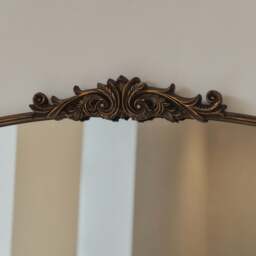 Amelia - Gold Arched Metal Overmantle Mirror 100cm x 87cm - thumbnail 3