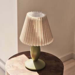 Elba - Olive Pleated Shade Table Lamp - thumbnail 3