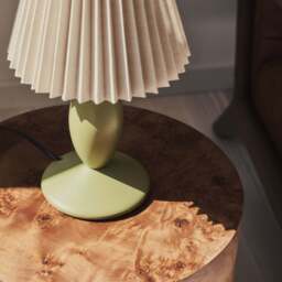 Elba - Olive Pleated Shade Table Lamp - thumbnail 2