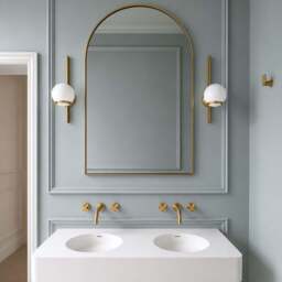 Liberty - Gold Arched Metal Overmantle Mirror 120cm x 90cm - thumbnail 3