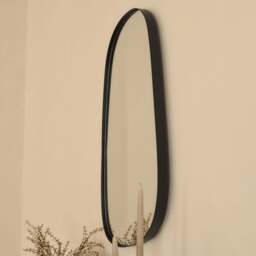 Ava - Black Stone Shaped Irregular Mirror 75cm x 45cm - thumbnail 4