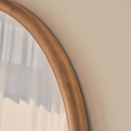 Amora - Extra Large Full Length Arched Warm Wood Mirror 190cm x 100cm - thumbnail 2