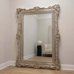 Ella Grande - Champagne Ornate Floor Mirror 190cm x 140cm - thumbnail 1