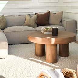 Vermont - Warm Wood Premium Round Coffee Table - thumbnail 3