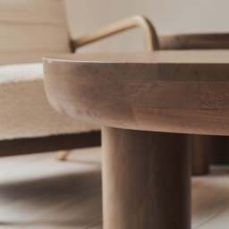 Vermont - Warm Wood Premium Round Coffee Table - thumbnail 6