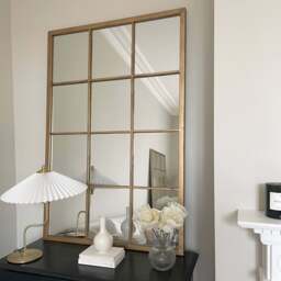 Brooklyn - Large Gold Metal Mirror 120cm x 80cm - thumbnail 1