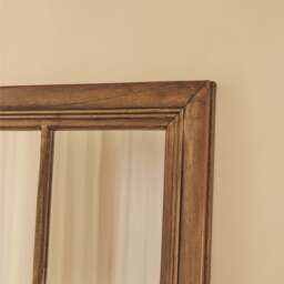 Sasha - Dark Wood Shabby Chic Full Length Window Mirror 180cm x 100cm - thumbnail 5