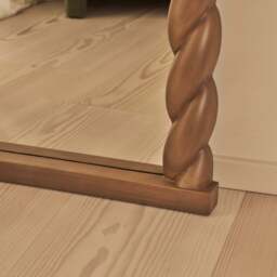 Ophelia - Full Length Arched Rope Twist Warm Wood Extra Large Mirror 180cm x 105cm - thumbnail 6