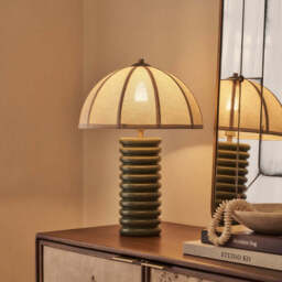Odette - Olive Green Dome Shade Table Lamp - thumbnail 2