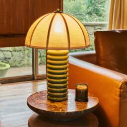 Odette - Olive Green Dome Shade Table Lamp - thumbnail 3